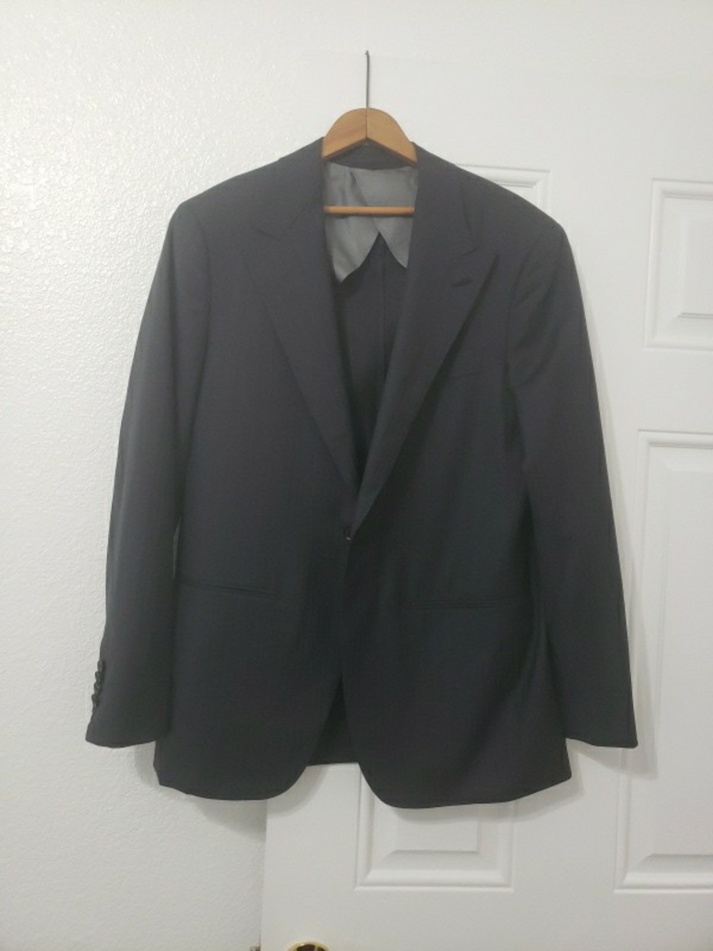 Paul Smith Black Men's Single-Breasted Suit Jacket with Notch Lapels